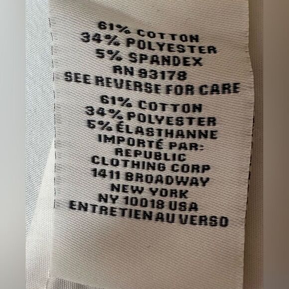 Magaschoni Tunic Top Women Large White Poplin Blouse Collared Split Neck Popover - Picture 7 of 8